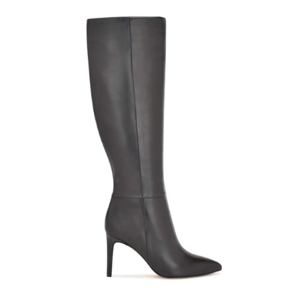 Nine West Richy Heeled Boots in Black NEW Size 8.5 M Wide Calf - Picture 2 of 8